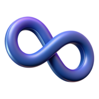 Stupéfiant inoubliable abstrait infini symbole avec tranchant bords. plat couleur, minimal avec évolutif conception. png