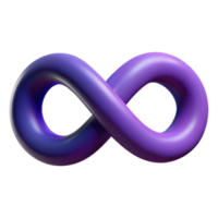 exceptionnel moderne abstrait infini symbole avec tranchant bords. plat couleur, minimal avec évolutif conception. tranchant png