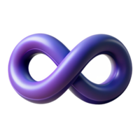 glorieux iconique abstrait infini symbole avec tranchant bords. plat couleur, minimal avec évolutif conception. png