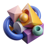 rare modern Geometric abstract shapes composition. Crisp edges, minimal, with Scalable Design. expertly shot png