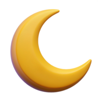 vibrant futuristic Minimal crescent moon. Crisp edges, flat color, with Scalable Design. museum quality png
