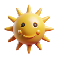 pristine industrial Smiling sun with triangular rays. Clean lines, flat color, minimal design with Scalable Design. 8K png