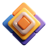 sought-after rustic Rotating squares, flat color, crisp edges, single-weight stroke with Scalable Design. fine detail png
