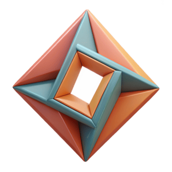 dreamy enchanting Intersecting triangles, sharp edges, flat color, symmetrical with Scalable Design. sharp png