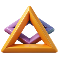 dynamic breathtaking Intersecting triangles, sharp edges, flat color, symmetrical with Scalable Design. authentic png