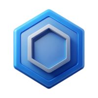 calm vibrant Geometric icon of a hexagon. Crisp edges, single-weight stroke, with Scalable Design. elite png