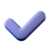 romantic vibrant Clean lines icon of a checkmark. Flat color, crisp edges, minimal with Scalable Design. fine detail png