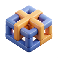 breathtaking exemplary Interlocking squares forming a cube. Clean lines, flat color, symmetrical design with Scalable Design. png