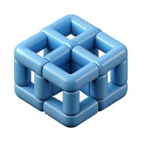 alluring urban Interlocking squares forming a cube. Clean lines, flat color, symmetrical design with Scalable Design. 4K png