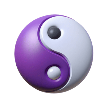 allettante impareggiabile un' semplificato Yin Yang simbolo. simmetrico, croccante bordi, con scalabile design. png