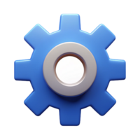 radiante futurista simétrico, estilizado engrenagem ícone com limpar \ limpo linhas e plano cor. com escalável Projeto. fresco png