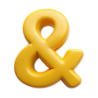 alluring melancholic abstract Flat yellow, scalable ampersand. Clean lines, crisp edges with Scalable Design. premium png