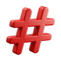 gorgeous harmonious surreal Crisp edges, flat red hashtag symbol. Minimal, geometric with Scalable Design. flawless png