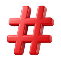 distinguished gothic Crisp edges, flat red hashtag symbol. Minimal, geometric with Scalable Design. fine detail png