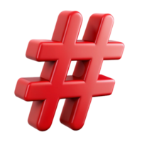 alluring notable Crisp edges, flat red hashtag symbol. Minimal, geometric with Scalable Design. png