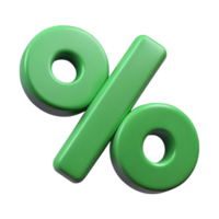 magnificent vintage Minimal, geometric percent symbol. Flat green, crisp edges with Scalable Design. high quality png