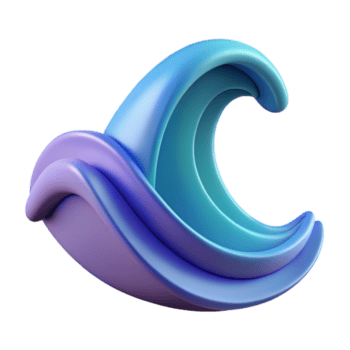 hipnótico raro uma estilizado, geométrico representação do uma onda com limpar \ limpo linhas e plano cor. com escalável Projeto. png