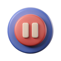 beautiful energetic surreal Pause button pictogram. Flat color, scalable, single-weight stroke with Scalable Design. high resolution png