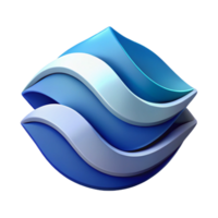 celebrated art deco Minimal logo featuring a stylized wave with geometric shapes. Clean lines, with Scalable Design. gallery standard png
