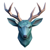 dynamic enchanting Geometric deer head silhouette. Flat color, clean lines, minimal with Scalable Design. genuine png