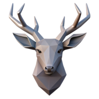 extraordinary distinguished Geometric deer head silhouette. Flat color, clean lines, minimal with Scalable Design. png