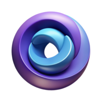 fascinating calm modern Symmetrical, abstract logo inspired by a spiral. Flat color, minimal design with Scalable Design. sharp png