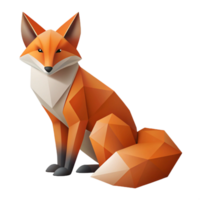 serene sought-after Geometric fox silhouette sitting. Clean lines, minimal, flat color with Scalable Design. png