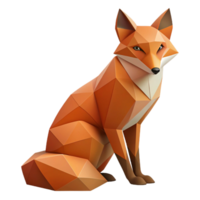 standout futuristic Geometric fox silhouette sitting. Clean lines, minimal, flat color with Scalable Design. perfect clarity png
