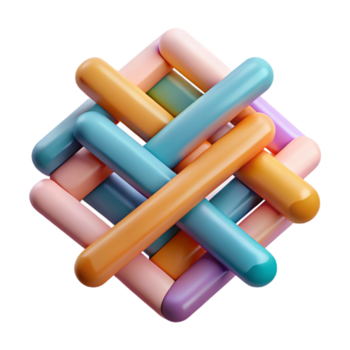 lockande modern abstrakt sammansättning av korsande rader. rena rader, platt Färg. med skalbar design. oklanderlig png