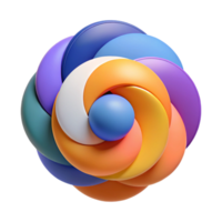 vibrant joyful organic Abstract composition of overlapping circles. Clean lines, flat color. with Scalable Design. masterfully captured png