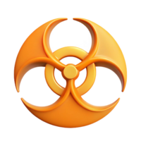 whimsical elegant Clean lines forming a stylized, scalable biohazard symbol. Flat color with Scalable Design. professional png
