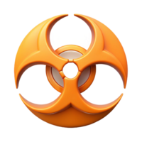 dynamic splendid Clean lines forming a stylized, scalable biohazard symbol. Flat color with Scalable Design. impeccable png