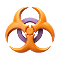 intense breathtaking Clean lines forming a stylized, scalable biohazard symbol. Flat color with Scalable Design. luxury png