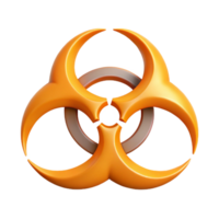 mesmerizing intense urban Clean lines forming a stylized, scalable biohazard symbol. Flat color with Scalable Design. flawless png