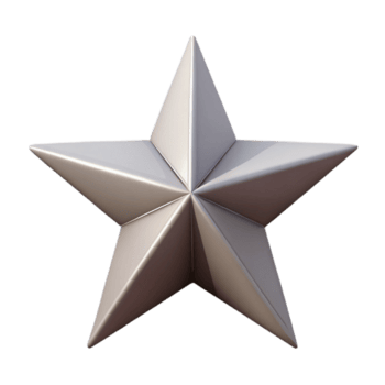 requintado dramático renascimento simétrico estrela. plano cor, fresco arestas com escalável Projeto. precisão png