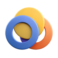 sumptuous peaceful baroque Symmetrical arrangement of overlapping circles. Single-weight stroke with Scalable Design. crisp png