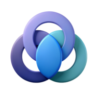 wonderful bohemian Symmetrical arrangement of overlapping circles. Single-weight stroke with Scalable Design. original png