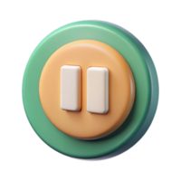 iconic abstract A scalable pause button icon. Symmetrical, geometric, single-weight stroke with Scalable Design. expertly shot png