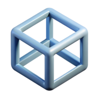 bold gorgeous Geometric outline of a cube. Clean lines, scalable, flat color with Scalable Design. original png
