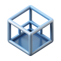 remarkable contemporary Geometric outline of a cube. Clean lines, scalable, flat color with Scalable Design. handcrafted png