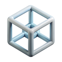coveted renaissance Geometric outline of a cube. Clean lines, scalable, flat color with Scalable Design. high quality png