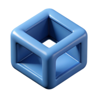 hypnotic calm traditional Rotating cube with truncated corners. Clean lines, with Scalable Design. professional png