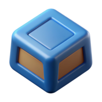 rare artistic Rotating cube with truncated corners. Clean lines, with Scalable Design. detailed png