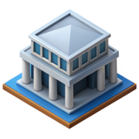 striking art deco Isometric projection of a building. Crisp edges, geometric with Scalable Design. high quality png