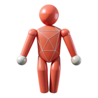 tranquilo radiante geométrico representação do uma humano figura. mínimo, limpar \ limpo linhas com escalável Projeto. refinado png