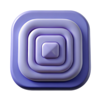 vibrant retro Series of concentric squares with rounded corners. Single-weight stroke, minimal with Scalable Design. sharp png