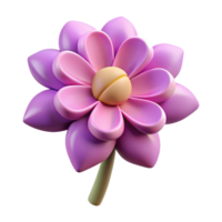 timeless mid-century Single-weight stroke flower. Minimal design, flat color, clean lines, with Scalable Design. high resolution png