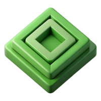 notable elegant Geometric, overlapping squares forming a larger square. Flat green with Scalable Design. 4K png