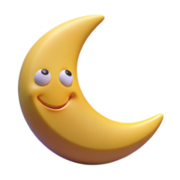 standout modern Smiling crescent moon character with pointed tips. Clean lines, flat color, minimal design with Scalable Design. ultra HD png