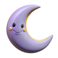 unparalleled contemporary Smiling crescent moon character with pointed tips. Clean lines, flat color, minimal design with Scalable Design. flawless png